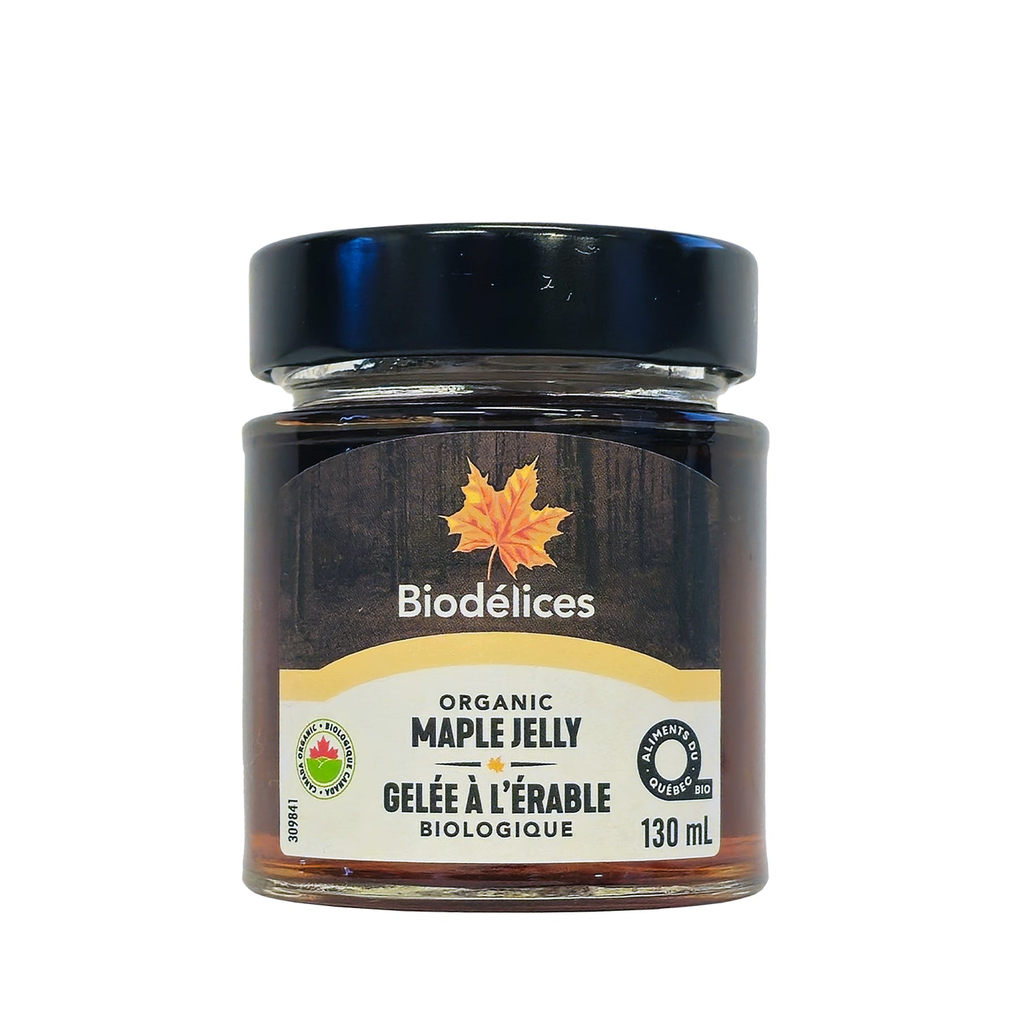 Gelée d'érable bio Biodélices en pot de 130 ml