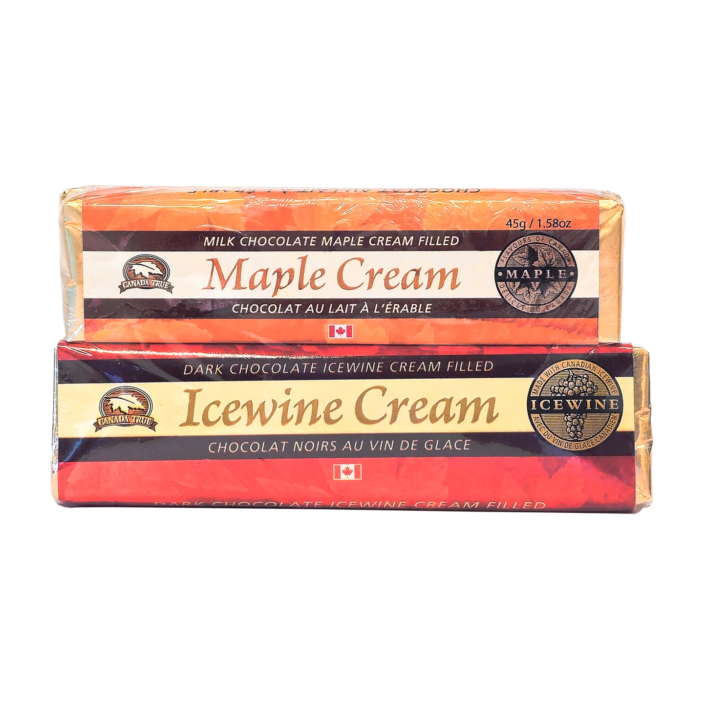 Canada True Maple creamand & Icewine cream Chocolate Bar x 4