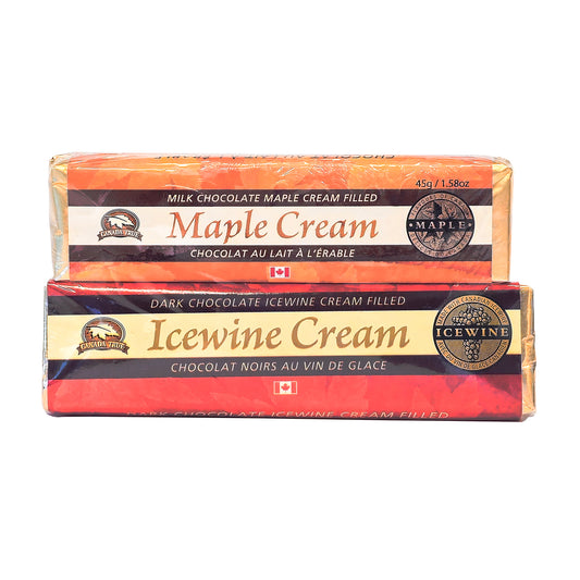 Canada True Maple creamand & Icewine cream Chocolate Bar x 4