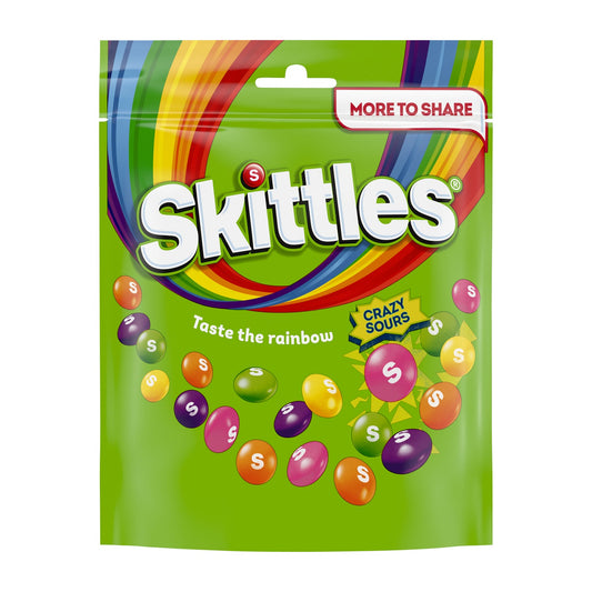 Sachet de Skittles Crazy Sours 318 g